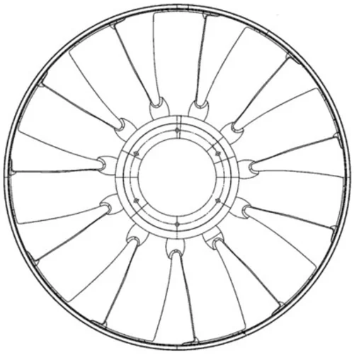Koleso ventilátora chladenia motora CFW 80 000P /MAHLE/ - obr. 1