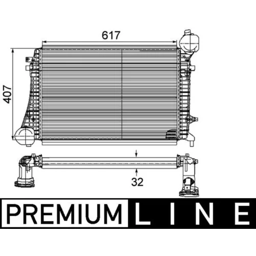 Chladič plniaceho vzduchu CI 167 000P /MAHLE/ - obr. 2