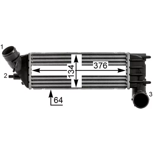 Chladič plniaceho vzduchu CI 23 000P /MAHLE/ - obr. 10
