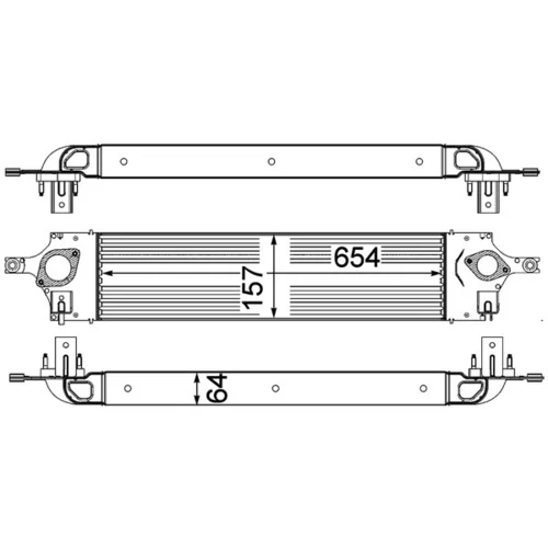 Chladič plniaceho vzduchu CI 319 000P /MAHLE/ - obr. 3