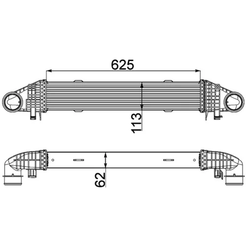 Chladič plniaceho vzduchu CI 359 000P /MAHLE/ - obr. 3