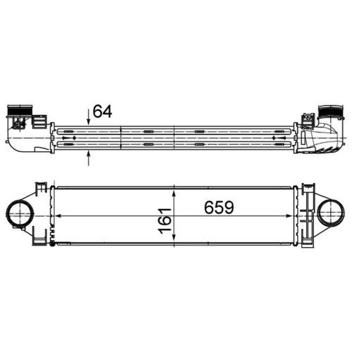 Chladič plniaceho vzduchu CI 501 000S /MAHLE/ - obr. 1
