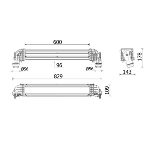 Chladič plniaceho vzduchu CI 624 000P /MAHLE/ - obr. 18