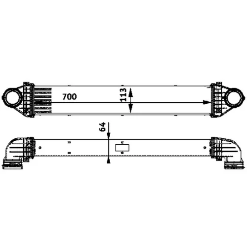 Chladič plniaceho vzduchu CI 84 000P /MAHLE/ - obr. 3