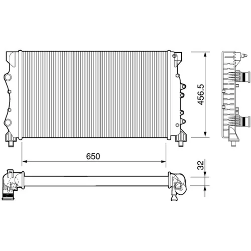 Chladič motora MAHLE CR 1110 000P