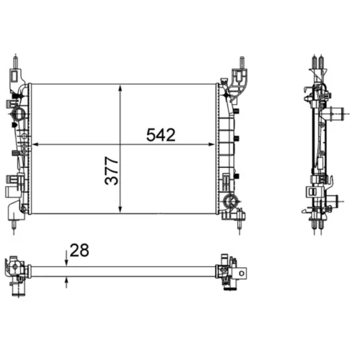 Chladič motora CR 1193 000P /MAHLE/ - obr. 1