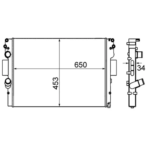 Chladič motora MAHLE CR 1254 001S