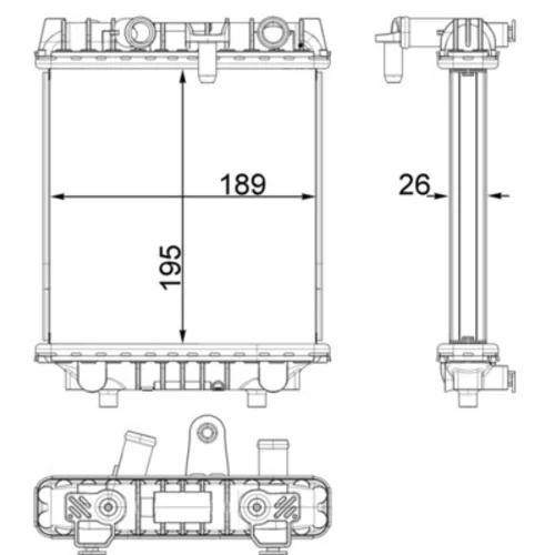 Chladič motora CR 1966 000P /MAHLE/ - obr. 3