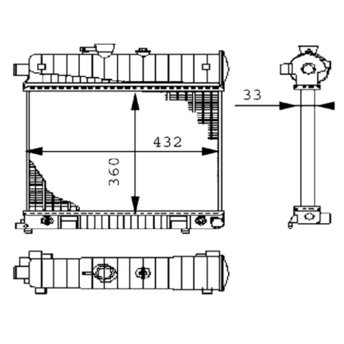 Chladič motora CR 2207 000S /MAHLE/ - obr. 17