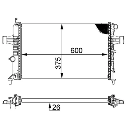 Chladič motora CR 227 000P /MAHLE/ - obr. 1