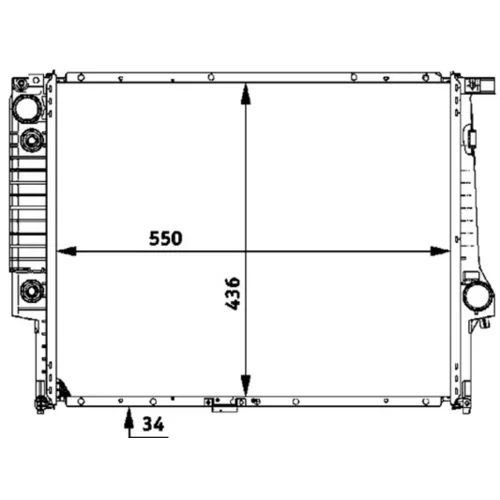 Chladič motora CR 328 000P /MAHLE/ - obr. 1