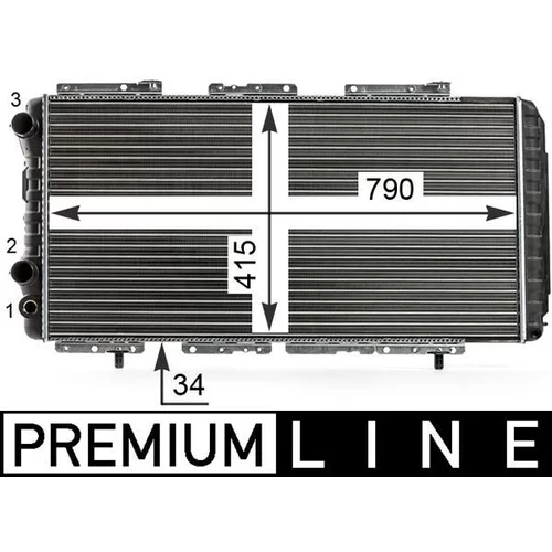 Chladič motora CR 34 000P /MAHLE/ - obr. 1