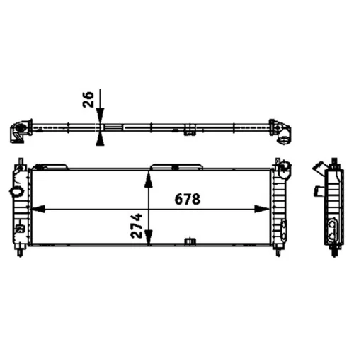 Chladič motora CR 355 000P /MAHLE/ - obr. 1