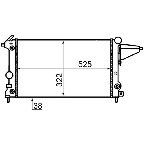 Chladič motora MAHLE CR 432 000S
