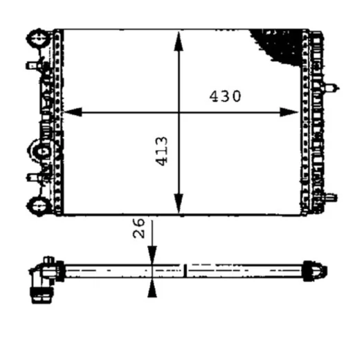 Chladič motora CR 454 000S /MAHLE/ - obr. 1