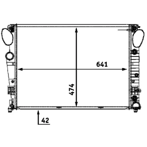 Chladič motora CR 564 000P /MAHLE/ - obr. 1