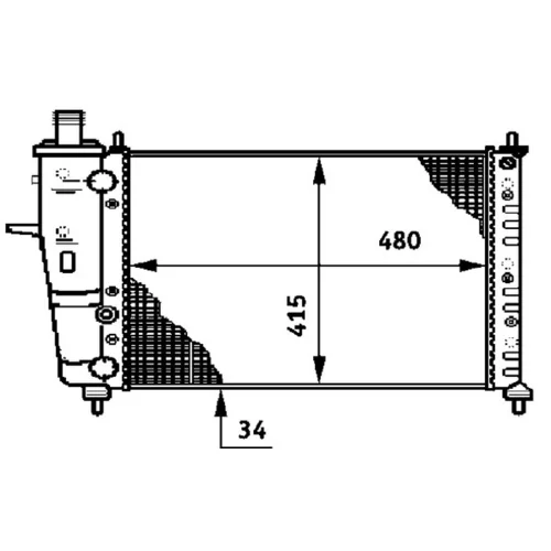 Chladič motora MAHLE CR 598 000S