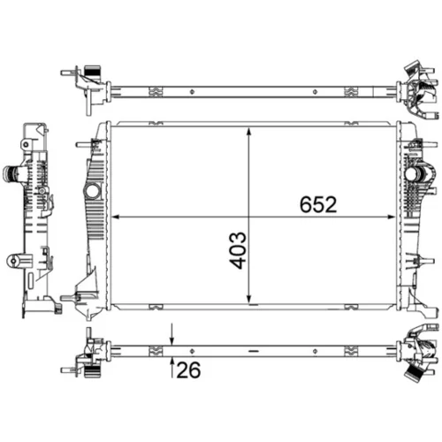 Chladič motora MAHLE CR 857 000S