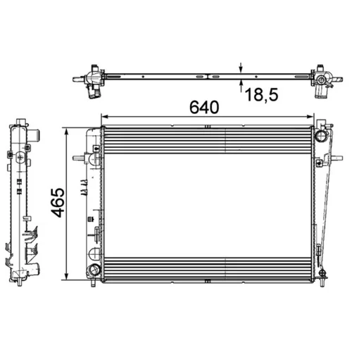 Chladič motora CR 909 000P /MAHLE/ - obr. 1