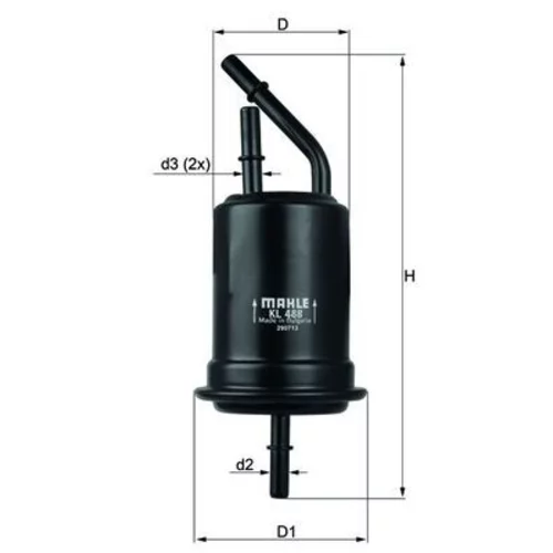 Palivový filter KL 488 /MAHLE/ - obr. 2