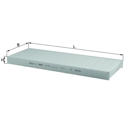 Filter vnútorného priestoru LA 118 /MAHLE/ - obr. 2