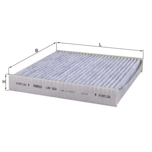 Filter vnútorného priestoru LAK 922 /MAHLE/ - obr. 2