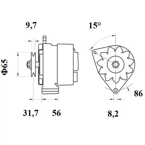 Alternátor MG 347 /MAHLE/ - obr. 4