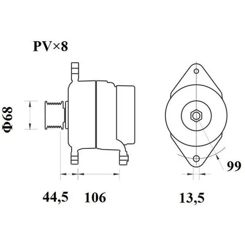 Alternátor MG 801 /MAHLE/ - obr. 4