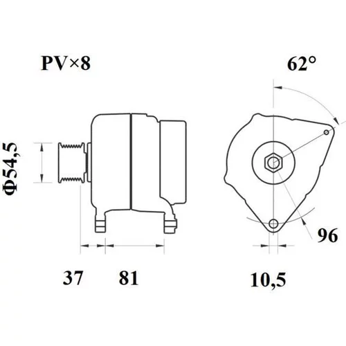 Alternátor MG 812 /MAHLE/ - obr. 1
