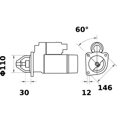 Štartér MS 387 /MAHLE/ - obr. 1