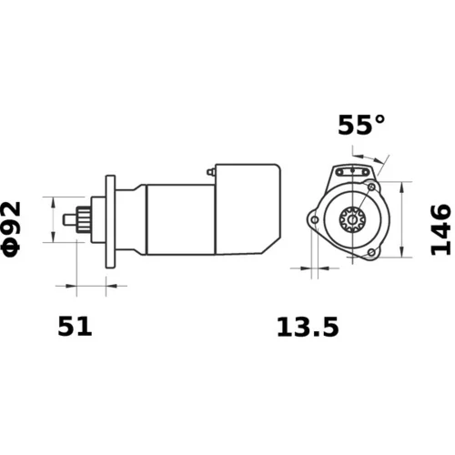 Štartér MS 586 /MAHLE/ - obr. 1