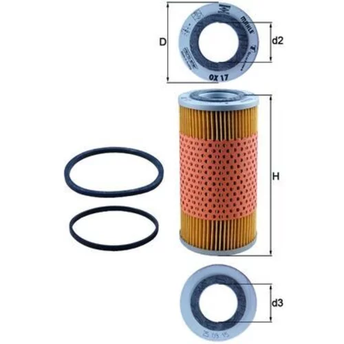 Olejový filter OX 17D /MAHLE/ - obr. 1