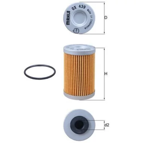 Olejový filter OX 439D /MAHLE/ - obr. 2
