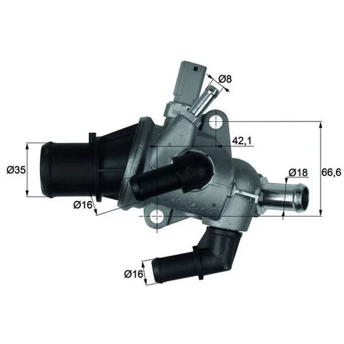 Termostat chladenia MAHLE TI 158 83