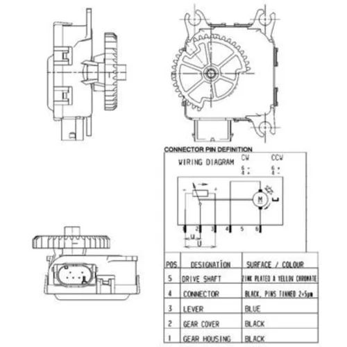 Nastavovací prvok zmiešavacej klapky AA 14 000P /MAHLE/ - obr. 1