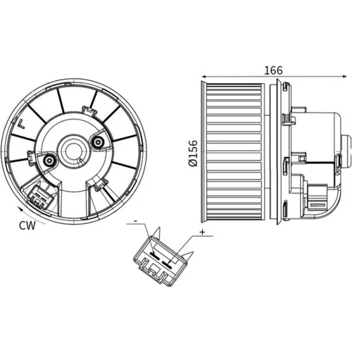 Vnútorný ventilátor MAHLE AB 245 000S