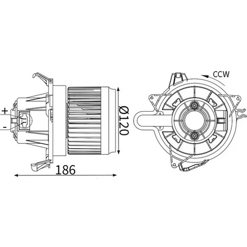 Vnútorný ventilátor MAHLE AB 452 000S
