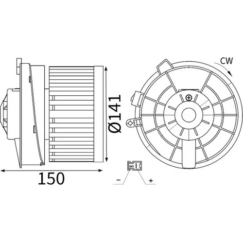 Vnútorný ventilátor MAHLE AB 481 000S