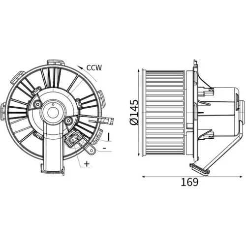 Vnútorný ventilátor MAHLE AB 89 000S