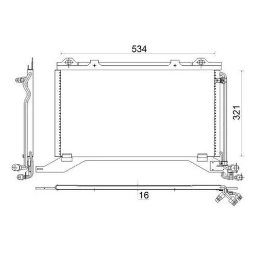 Kondenzátor klimatizácie AC 208 000S /MAHLE/ - obr. 1