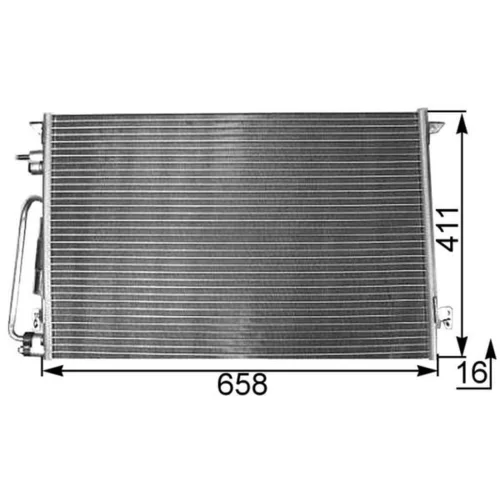 Kondenzátor klimatizácie AC 295 000P /MAHLE/ - obr. 2