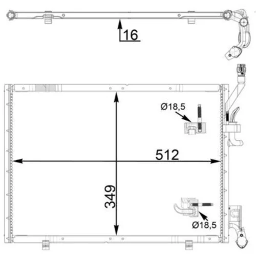 Kondenzátor klimatizácie AC 31 000P /MAHLE/ - obr. 1