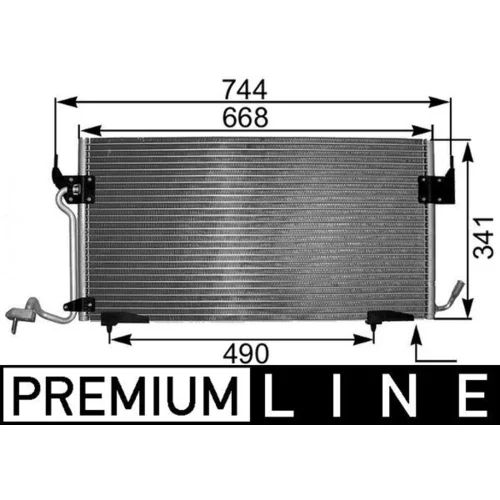 Kondenzátor klimatizácie MAHLE AC 341 000P