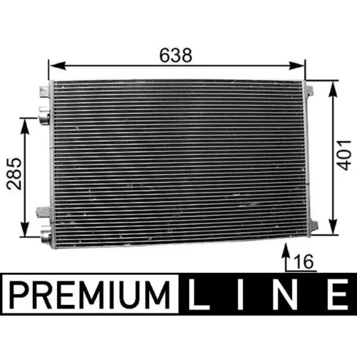 Kondenzátor klimatizácie MAHLE AC 360 000P