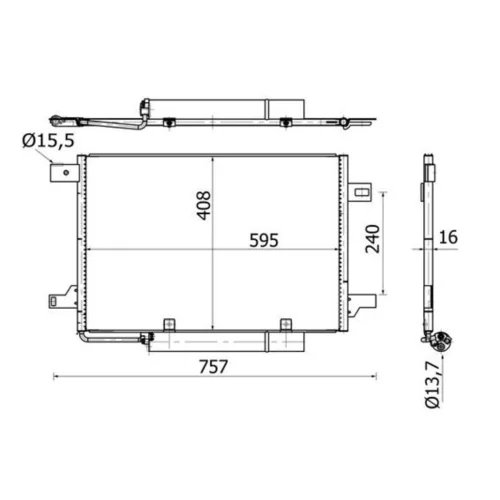 Kondenzátor klimatizácie AC 369 000S /MAHLE/ - obr. 1