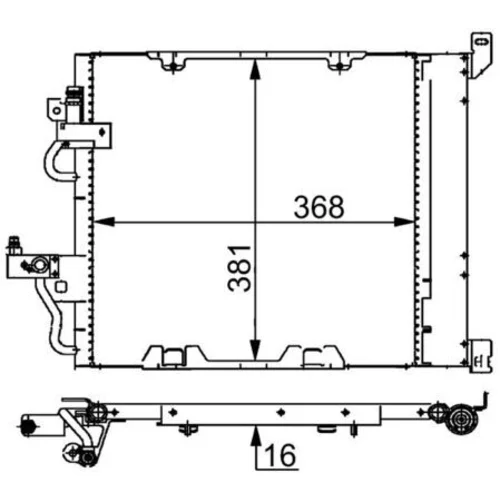 Kondenzátor klimatizácie AC 376 000S /MAHLE/ - obr. 1