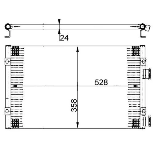 Kondenzátor klimatizácie AC 389 000S /MAHLE/ - obr. 1