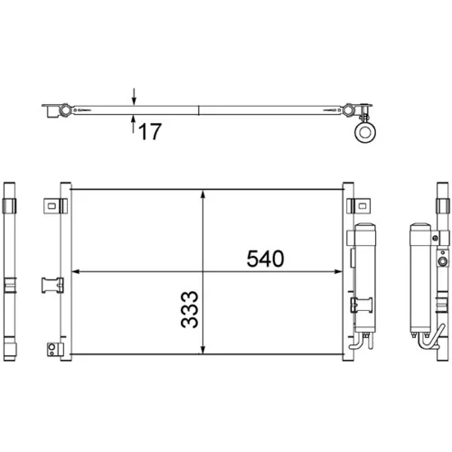 Kondenzátor klimatizácie MAHLE AC 507 000S