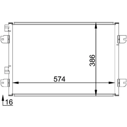 Kondenzátor klimatizácie AC 691 000P /MAHLE/ - obr. 1