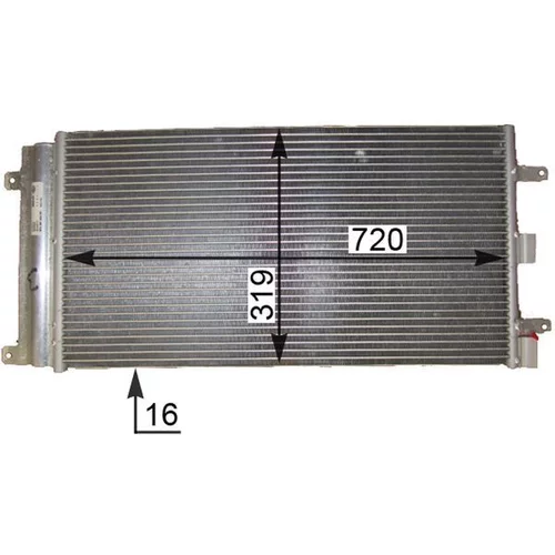 Kondenzátor klimatizácie AC 830 000P /MAHLE/ - obr. 2